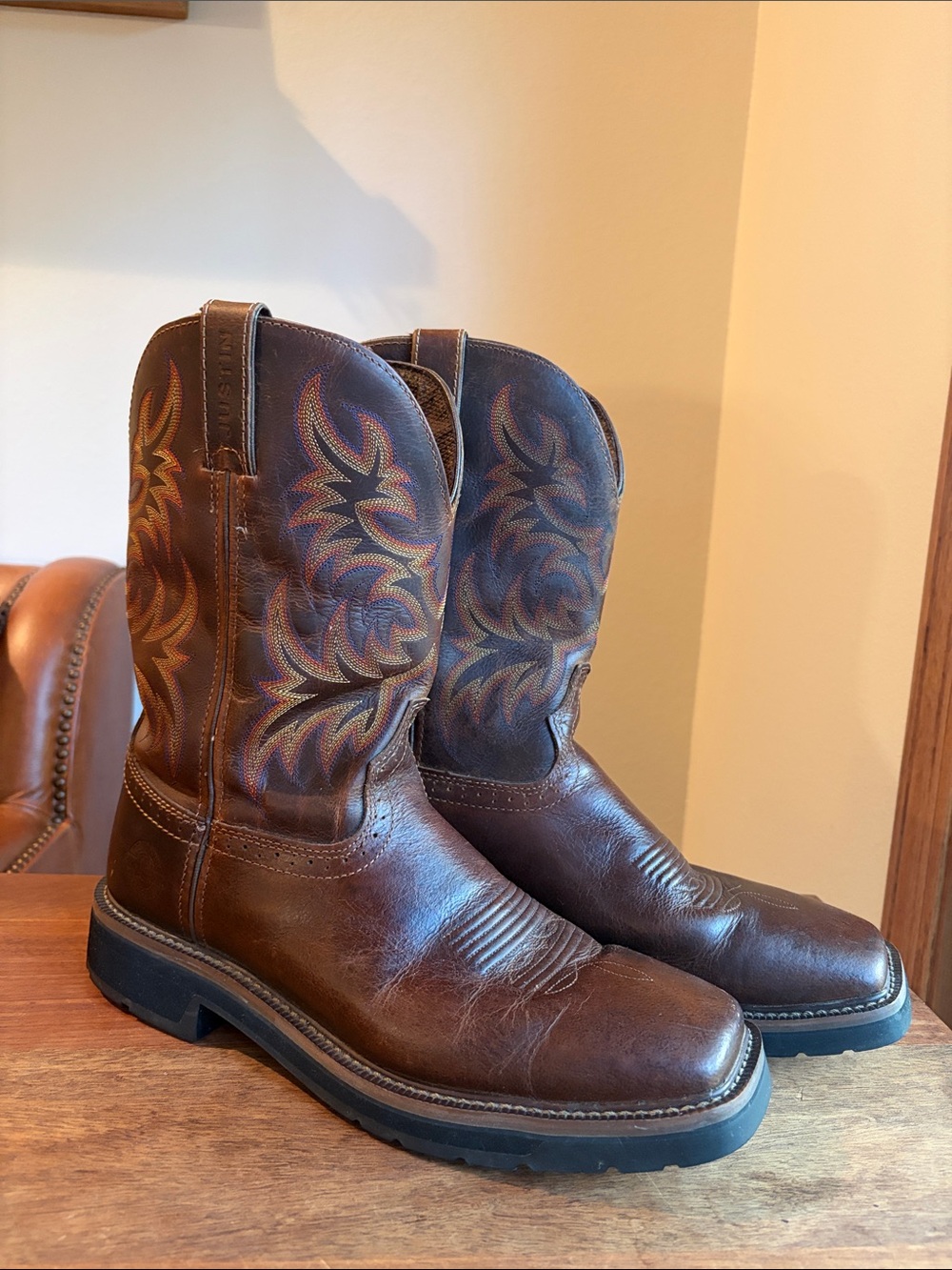 Justin Men's Driller Western Work Boots - Soft Toe